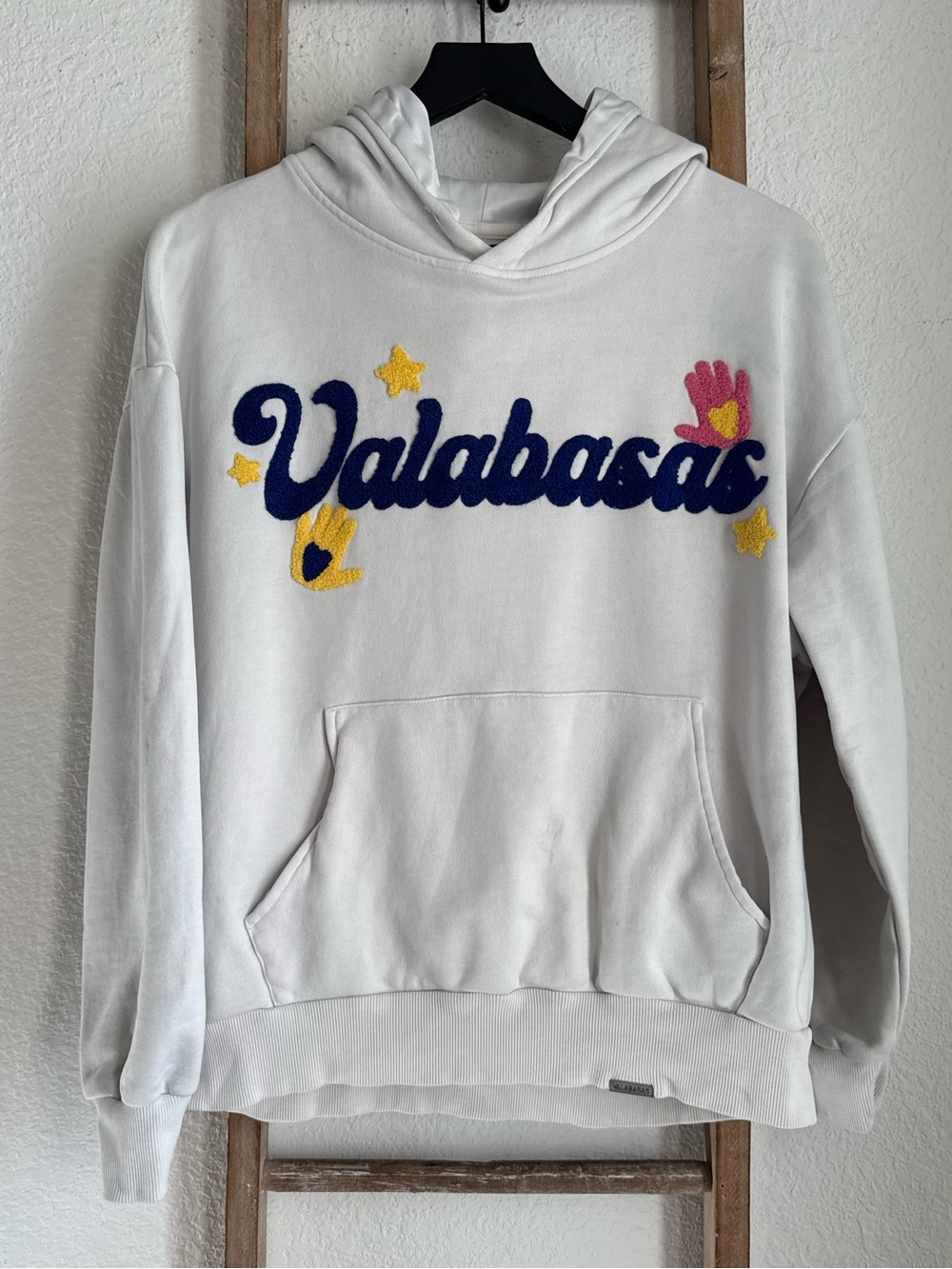 Valabasas "Play" Embroidered Patch Hoodie Sz: Small